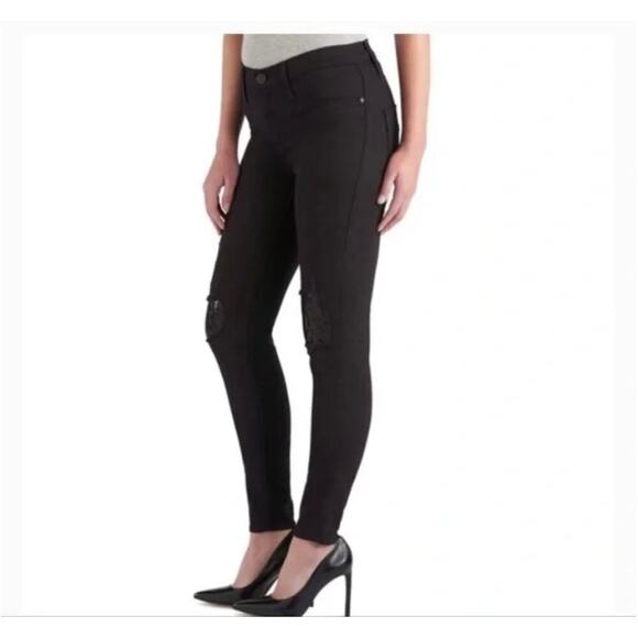 Rock & Republic Black Sequins Jeans Size 10 - Picture 1 of 8
